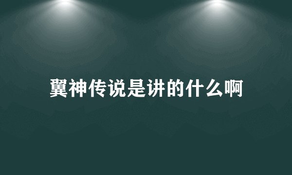 翼神传说是讲的什么啊