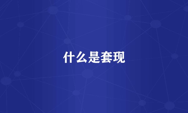 什么是套现