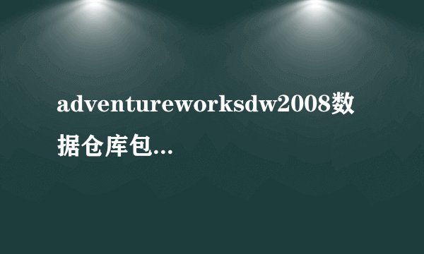 adventureworksdw2008数据仓库包含了哪些业务主题