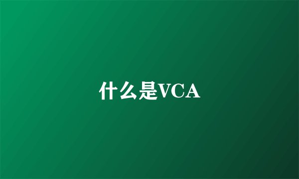 什么是VCA