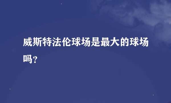 威斯特法伦球场是最大的球场吗？