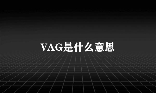 VAG是什么意思