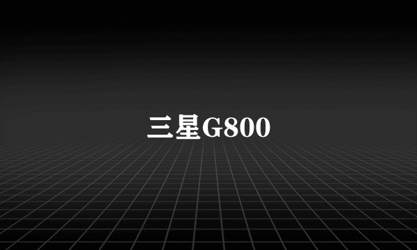 三星G800