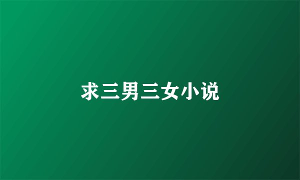 求三男三女小说